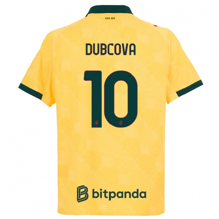 Danxen Criança Camisola Kamila Dubcova #10 Amarelo Preto Terceiro 2025/26 Camisa
