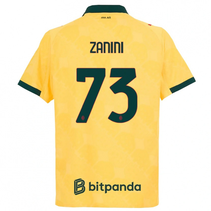 Danxen Criança Camisola Paola Zanini #73 Amarelo Preto Terceiro 2025/26 Camisa