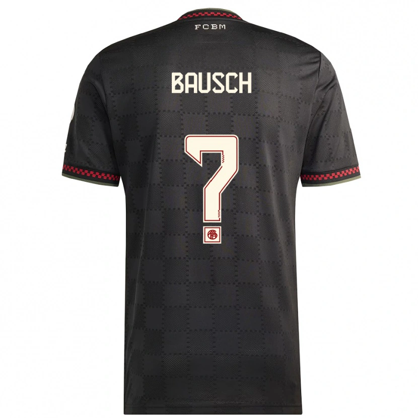 Danxen Criança Camisola David Bausch #0 Preto Branco Terceiro 2025/26 Camisa