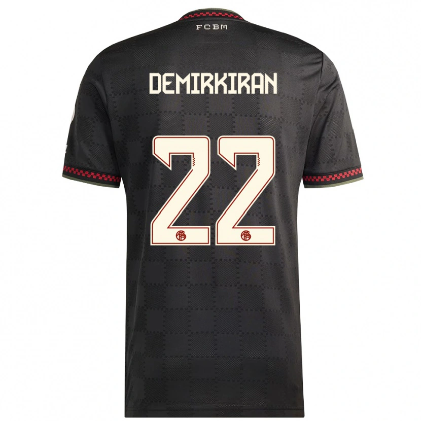 Danxen Criança Camisola Ediz Demirkiran #22 Preto Branco Terceiro 2025/26 Camisa