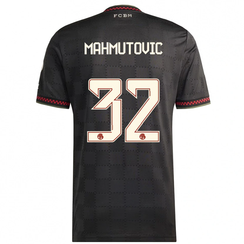 Danxen Criança Camisola Ena Mahmutovic #32 Preto Branco Terceiro 2025/26 Camisa