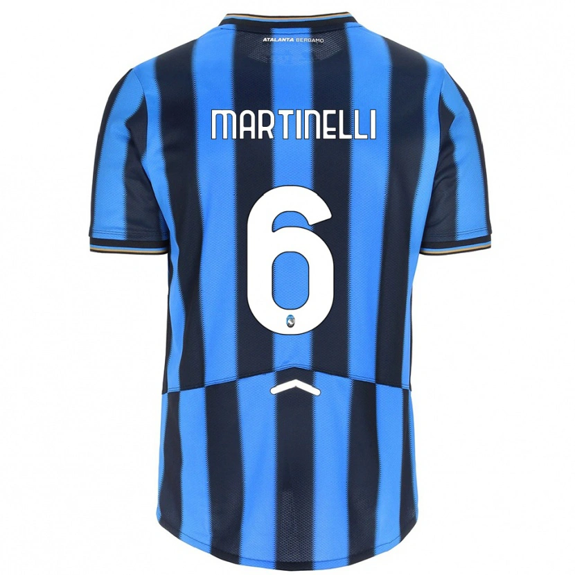 Danxen Homem Camisola Gabriel Martinelli #6 Azul Celeste Preto Principal 2025/26 Camisa
