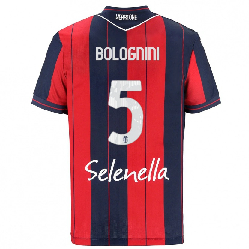 Danxen Homem Camisola Andrea Bolognini #5 Vermelho Marinho Principal 2025/26 Camisa