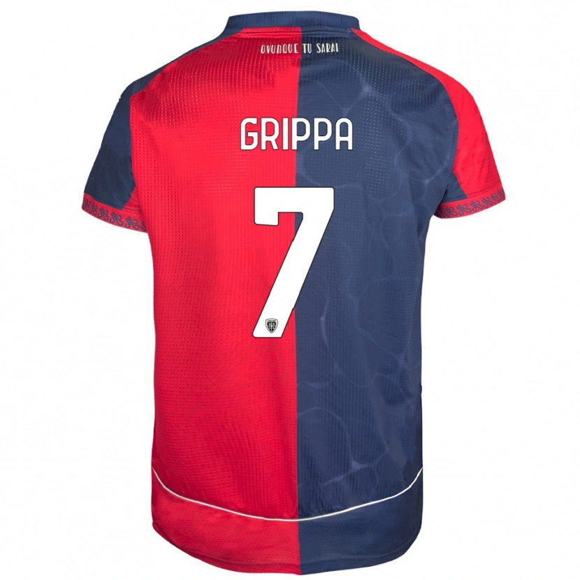 Danxen Homem Camisola Giosuè Grippa #7 Vermelho Marinho Principal 2025/26 Camisa