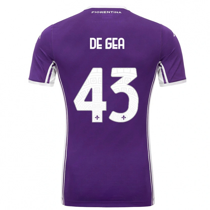 Danxen Homem Camisola David De Gea #43 Roxo Branco Principal 2025/26 Camisa