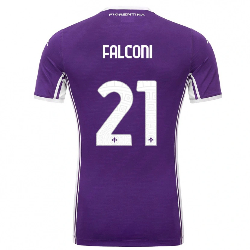 Danxen Homem Camisola Niccolo Falconi #21 Roxo Branco Principal 2025/26 Camisa
