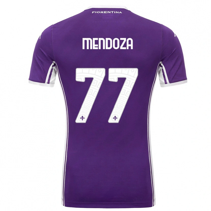 Danxen Homem Camisola William Mendoza #77 Roxo Branco Principal 2025/26 Camisa