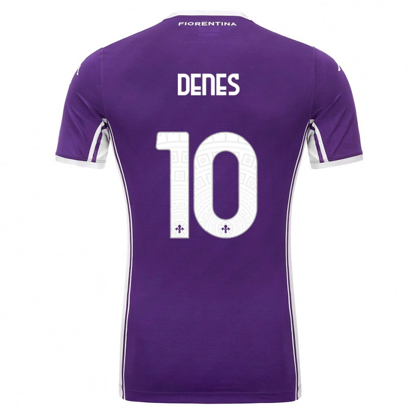 Danxen Homem Camisola Adrián Dénes #10 Roxo Branco Principal 2025/26 Camisa