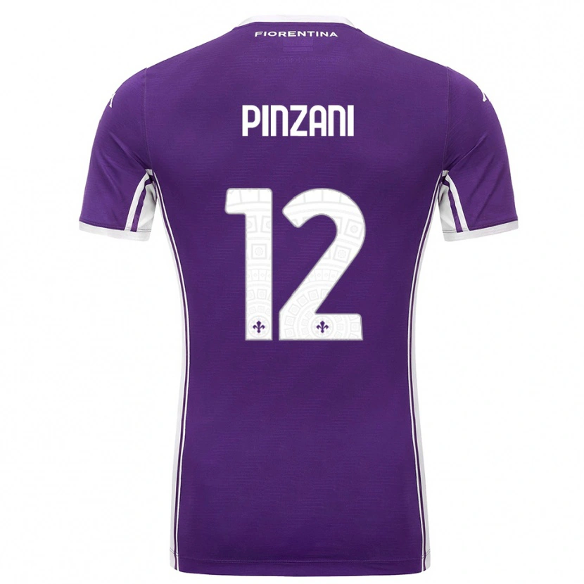 Danxen Homem Camisola Lorenzo Pinzani #12 Roxo Branco Principal 2025/26 Camisa