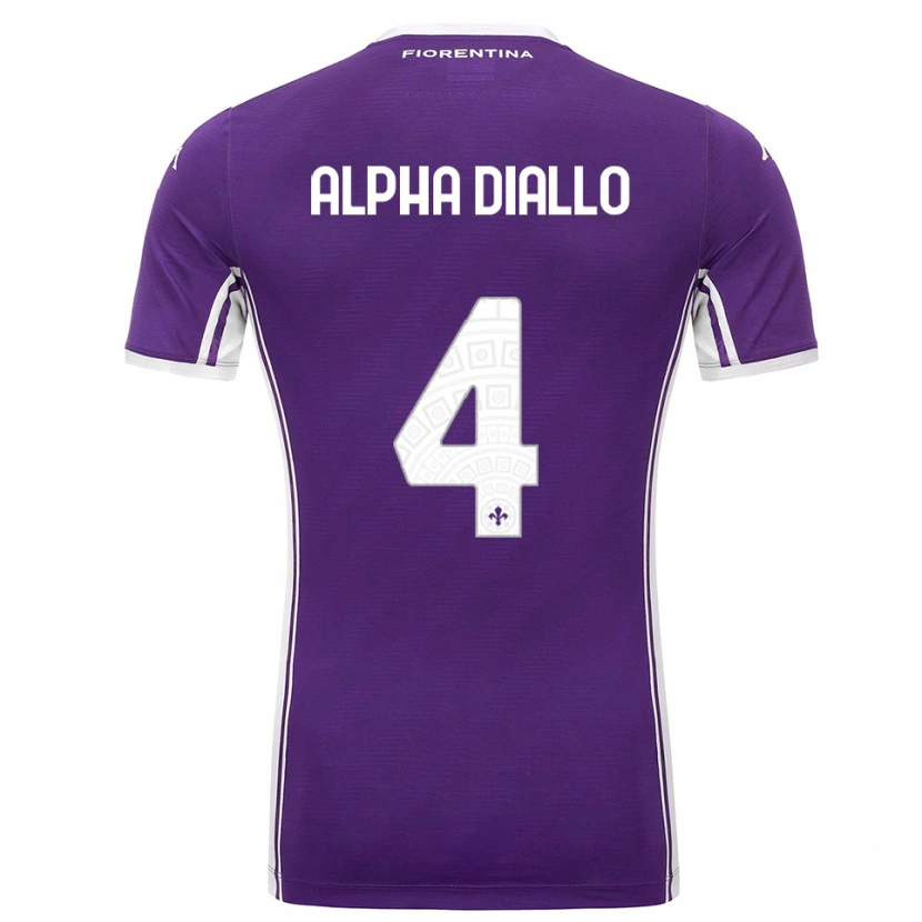 Danxen Homem Camisola Mamadou Alpha Diallo #4 Roxo Branco Principal 2025/26 Camisa