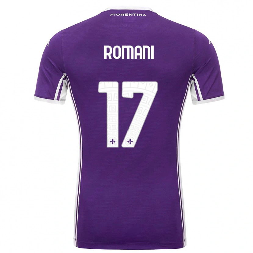 Danxen Homem Camisola Lorenzo Romani #17 Roxo Branco Principal 2025/26 Camisa