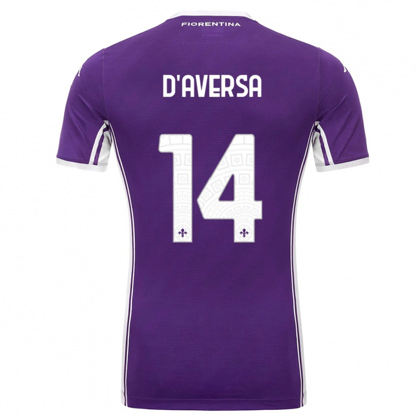Danxen Homem Camisola Simone D'aversa #14 Roxo Branco Principal 2025/26 Camisa