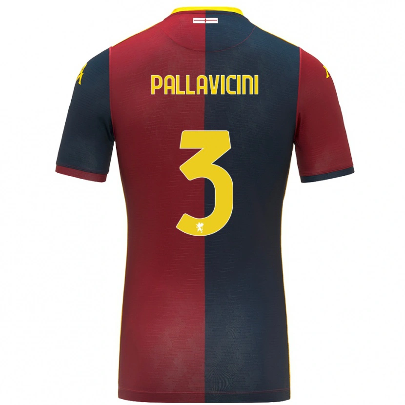 Danxen Homem Camisola Matteo Pallavicini #3 Vermelho Azul Royal Principal 2025/26 Camisa