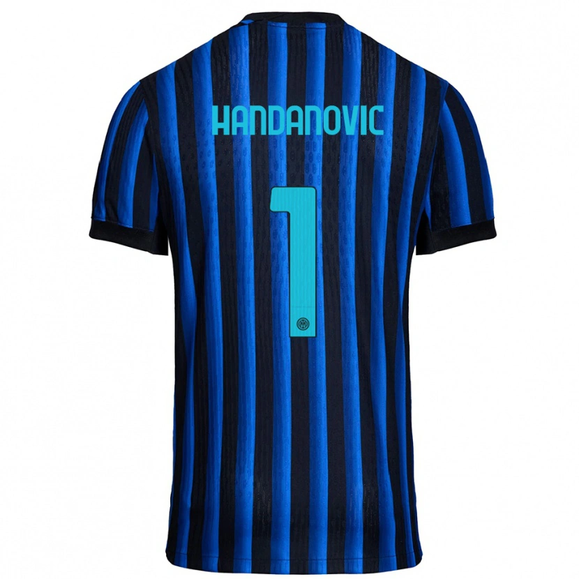 Danxen Homem Camisola Samir Handanovic #1 Preto Azul Principal 2025/26 Camisa