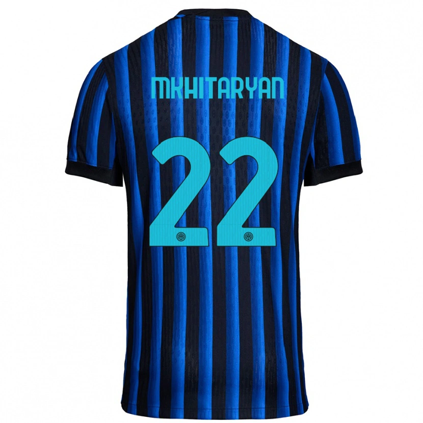 Danxen Homem Camisola Henrikh Mkhitaryan #22 Preto Azul Principal 2025/26 Camisa