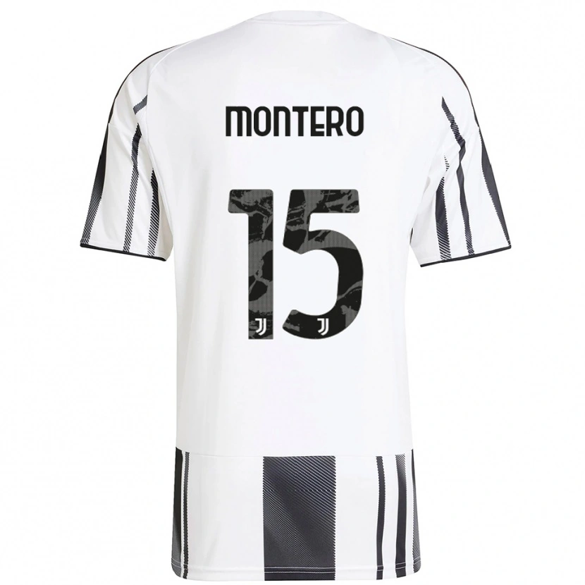 Danxen Homem Camisola Alfonso Montero #15 Branco Preto Principal 2025/26 Camisa