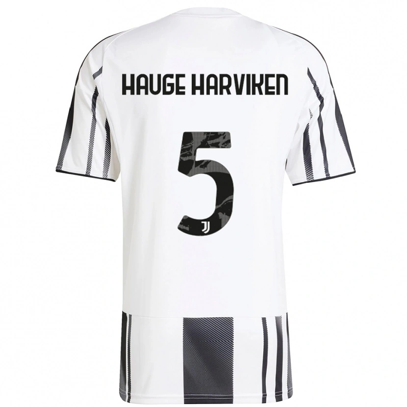 Danxen Homem Camisola Mathilde Hauge Harviken #5 Branco Preto Principal 2025/26 Camisa