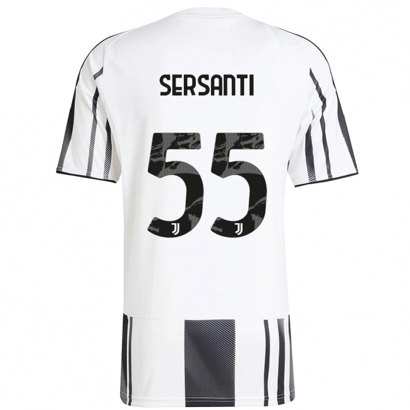 Danxen Homem Camisola Alessandro Sersanti #55 Branco Preto Principal 2025/26 Camisa