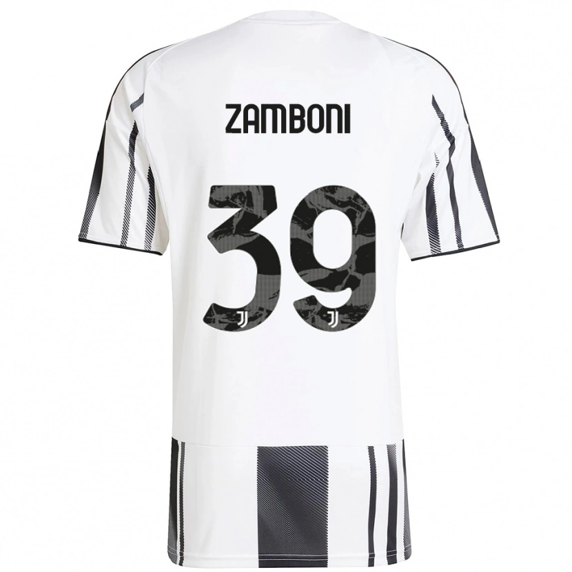Danxen Homem Camisola Marta Zamboni #39 Branco Preto Principal 2025/26 Camisa