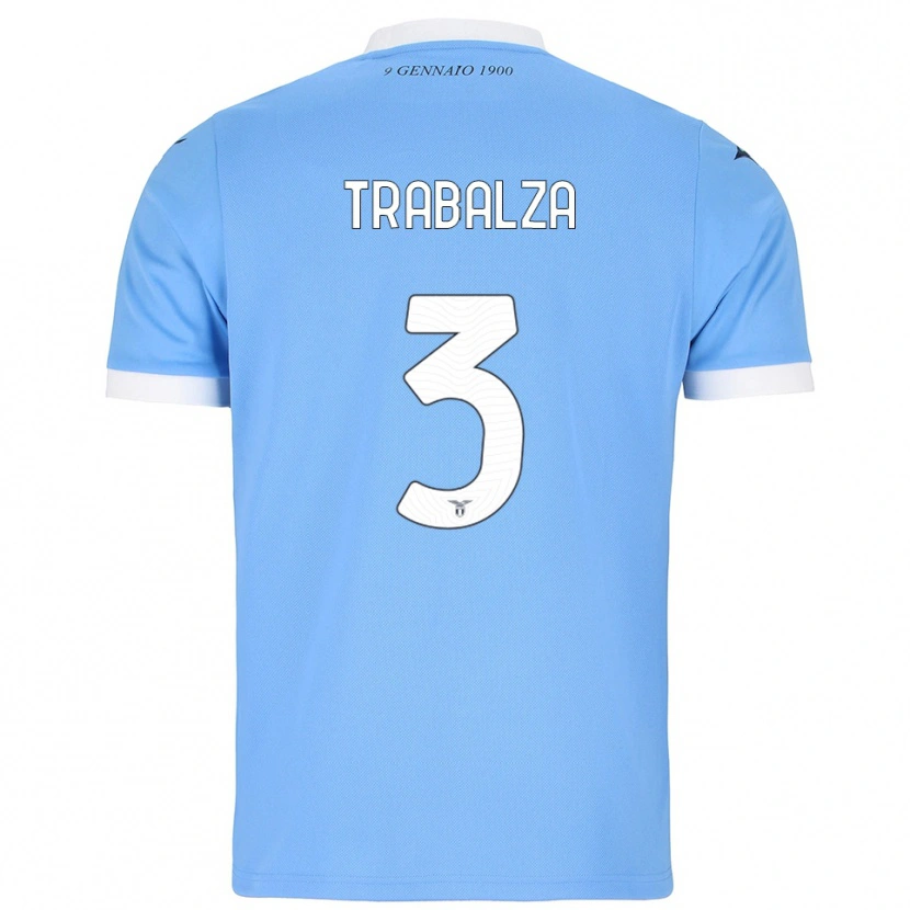 Danxen Homem Camisola Alessandro Trabalza #3 Azul Celeste Branco Principal 2025/26 Camisa