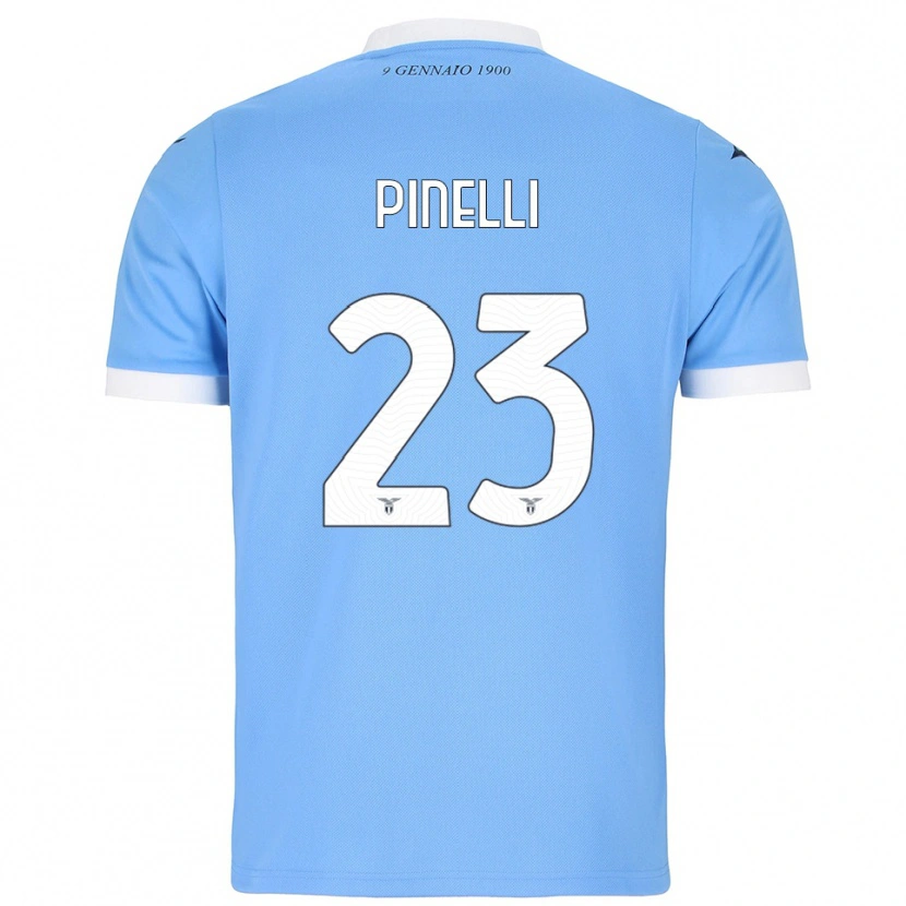 Danxen Homem Camisola Pietro Pinelli #23 Azul Celeste Branco Principal 2025/26 Camisa