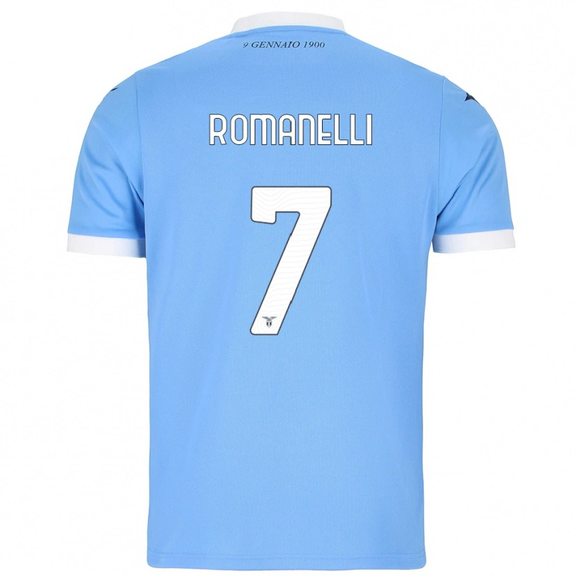 Danxen Homem Camisola Nicolas Romanelli #7 Azul Celeste Branco Principal 2025/26 Camisa