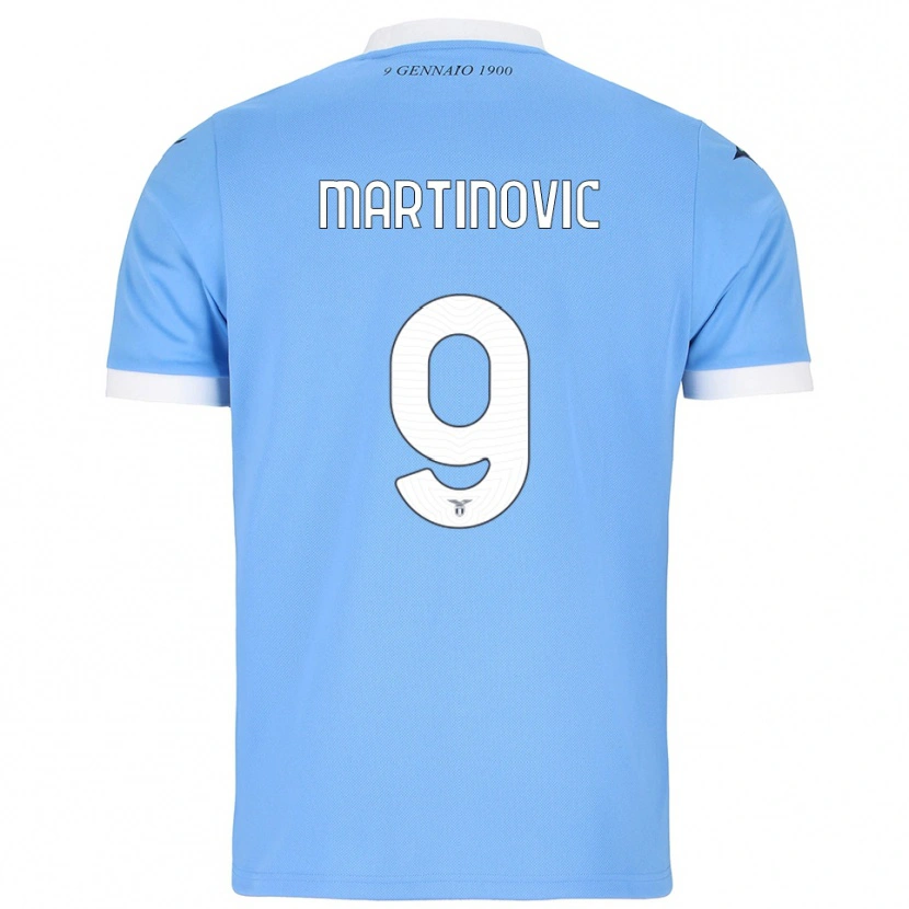 Danxen Homem Camisola Melania Martinovic #9 Azul Celeste Branco Principal 2025/26 Camisa