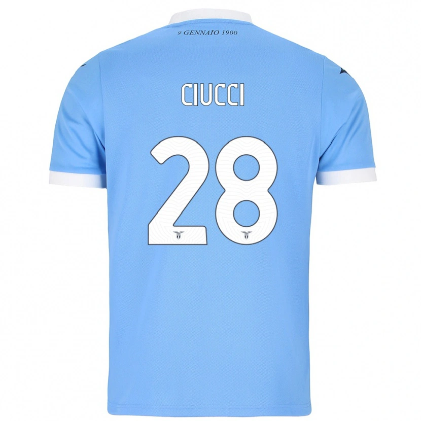Danxen Homem Camisola Federico Ciucci #28 Azul Celeste Branco Principal 2025/26 Camisa