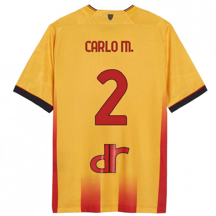Danxen Homem Camisola Carlo Mariano #2 Amarelo Laranja Principal 2025/26 Camisa