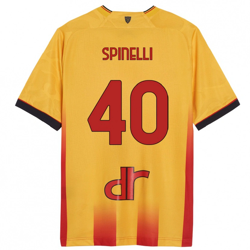 Danxen Homem Camisola Nicolò Spinelli #40 Amarelo Laranja Principal 2025/26 Camisa