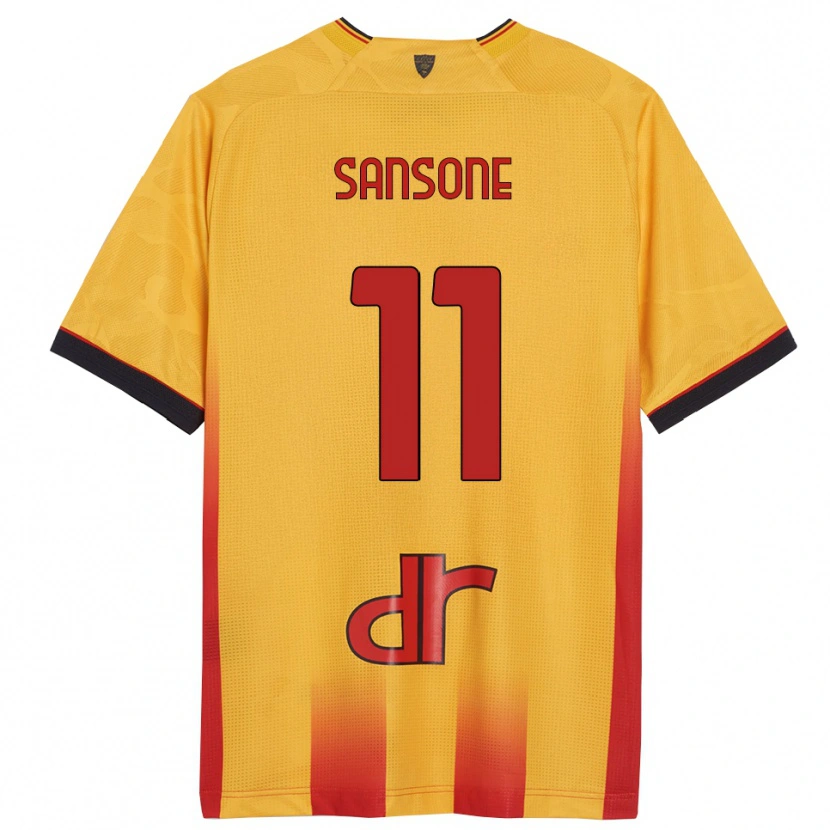 Danxen Homem Camisola Nicola Sansone #11 Amarelo Laranja Principal 2025/26 Camisa