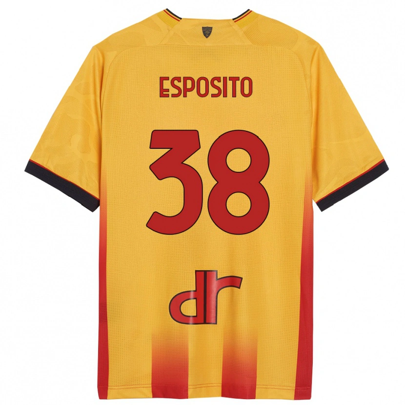 Danxen Homem Camisola Pasquale Esposito #38 Amarelo Laranja Principal 2025/26 Camisa
