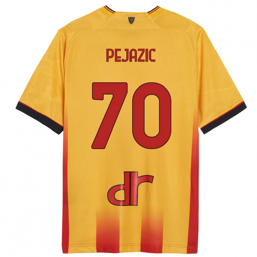 Danxen Homem Camisola Mario Pejazic #70 Amarelo Laranja Principal 2025/26 Camisa