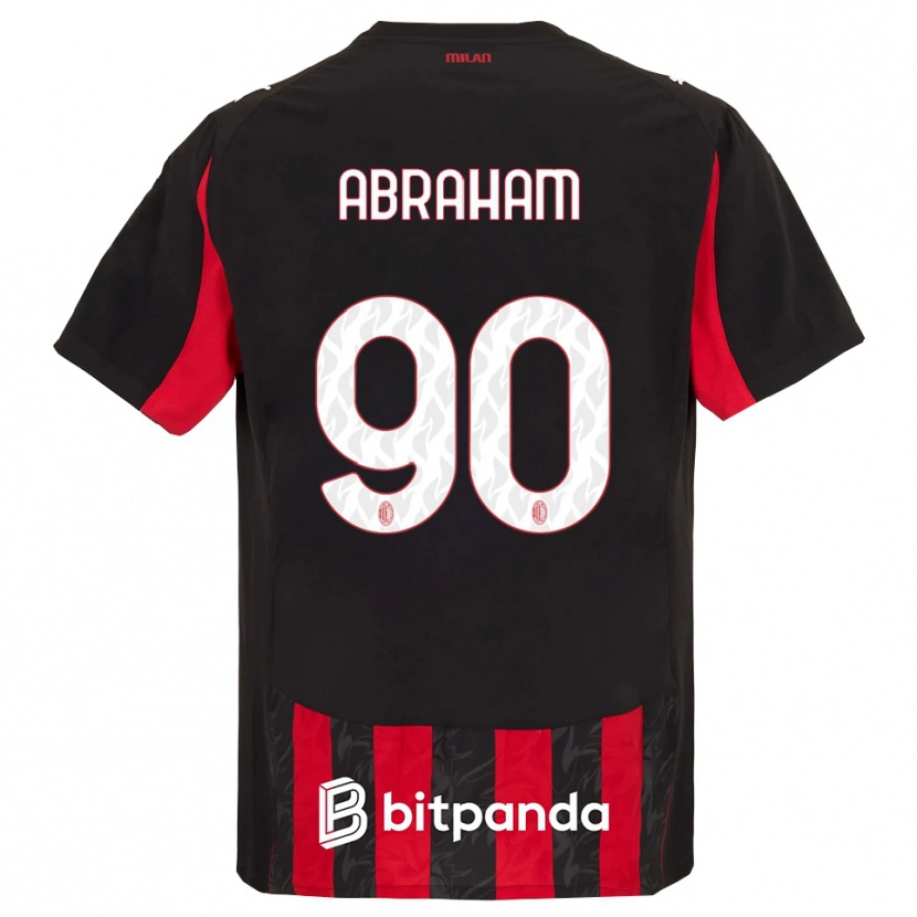 Danxen Homem Camisola Tammy Abraham #90 Vermelho Preto Principal 2025/26 Camisa
