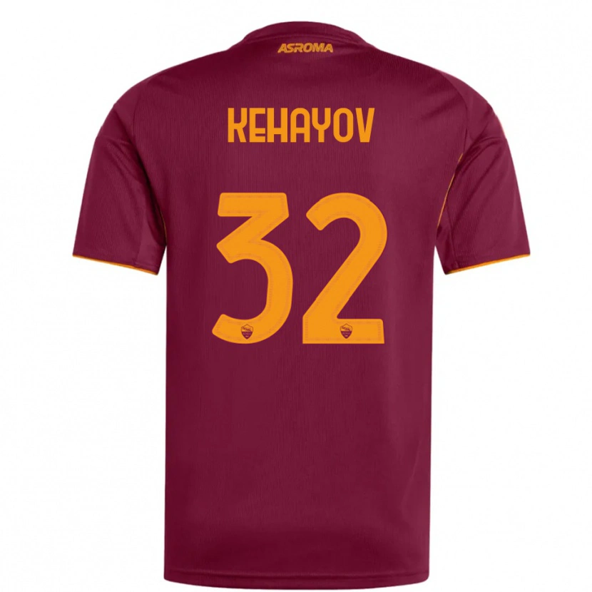 Danxen Homem Camisola Atanas Kehayov #32 Borgonha Laranja Principal 2025/26 Camisa
