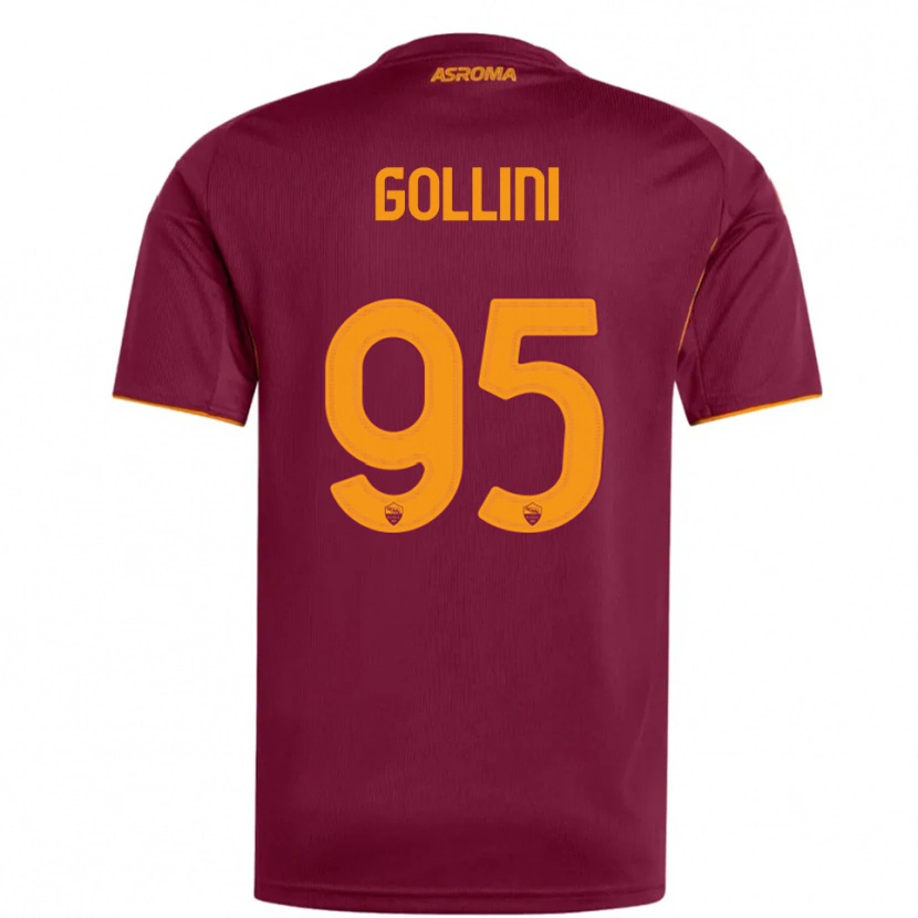 Danxen Homem Camisola Pierluigi Gollini #95 Borgonha Laranja Principal 2025/26 Camisa