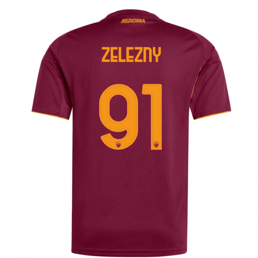 Danxen Homem Camisola Radoslaw Zelezny #91 Borgonha Laranja Principal 2025/26 Camisa