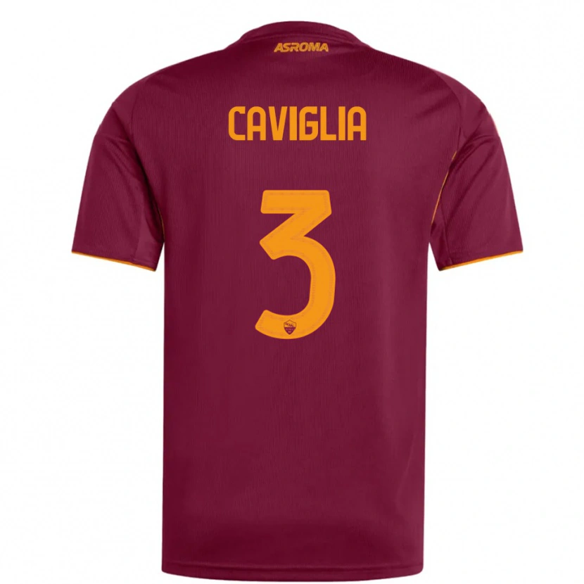 Danxen Homem Camisola Manuel Caviglia #3 Borgonha Laranja Principal 2025/26 Camisa