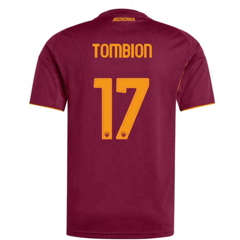 Danxen Homem Camisola Gianmarco Tombion #17 Borgonha Laranja Principal 2025/26 Camisa
