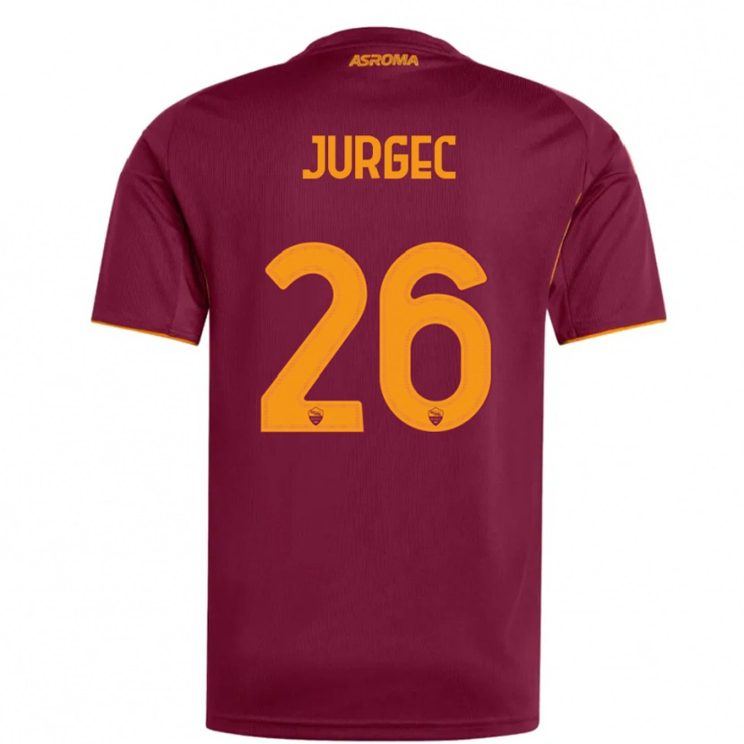 Danxen Homem Camisola Jan Jurgec #26 Borgonha Laranja Principal 2025/26 Camisa