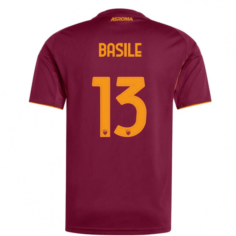 Danxen Homem Camisola Filippo Basile #13 Borgonha Laranja Principal 2025/26 Camisa
