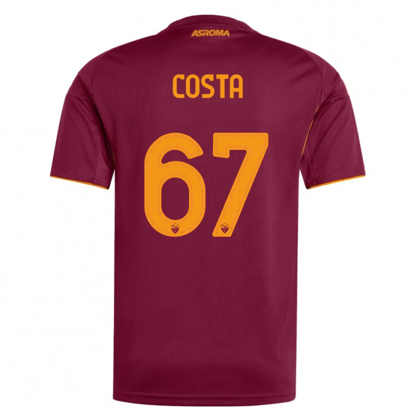 Danxen Homem Camisola João Costa #67 Borgonha Laranja Principal 2025/26 Camisa