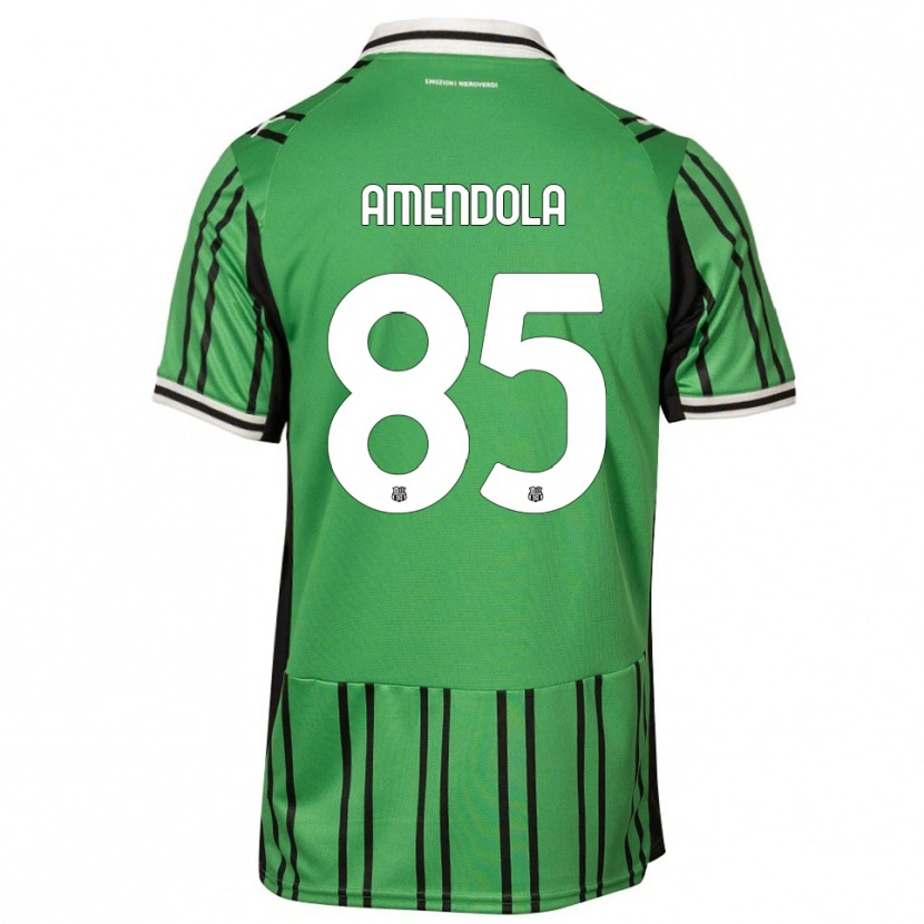 Danxen Homem Camisola Catello Amendola #85 Verde Preto Principal 2025/26 Camisa