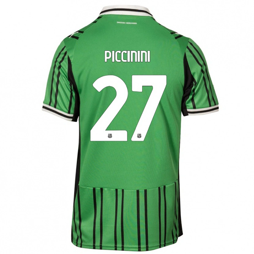 Danxen Homem Camisola Stefano Piccinini #27 Verde Preto Principal 2025/26 Camisa