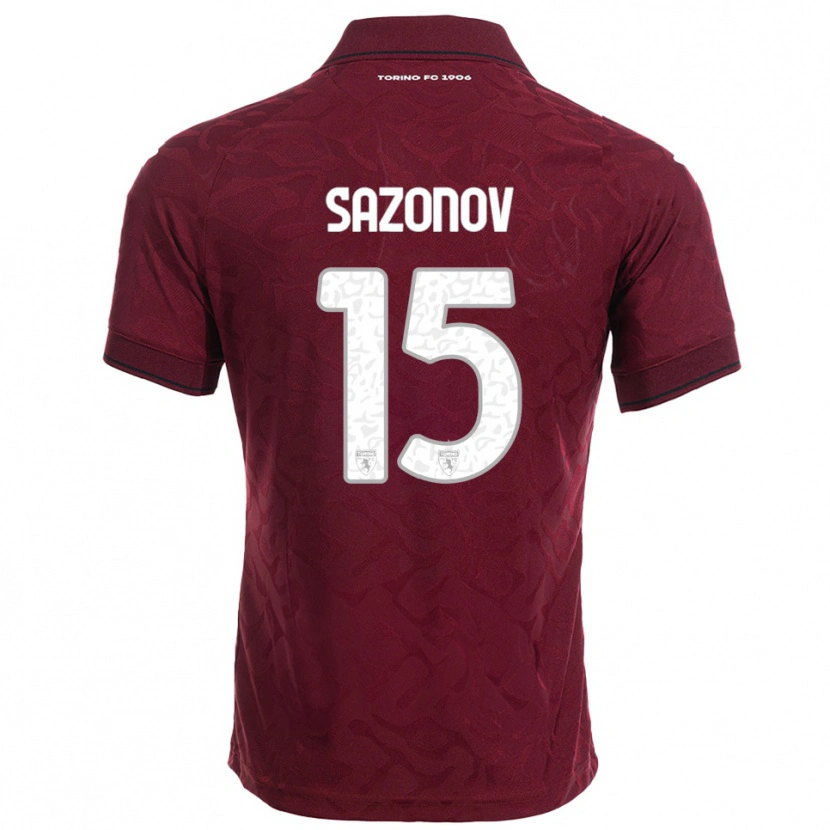 Danxen Homem Camisola Saba Sazonov #15 Borgonha Branco Principal 2025/26 Camisa