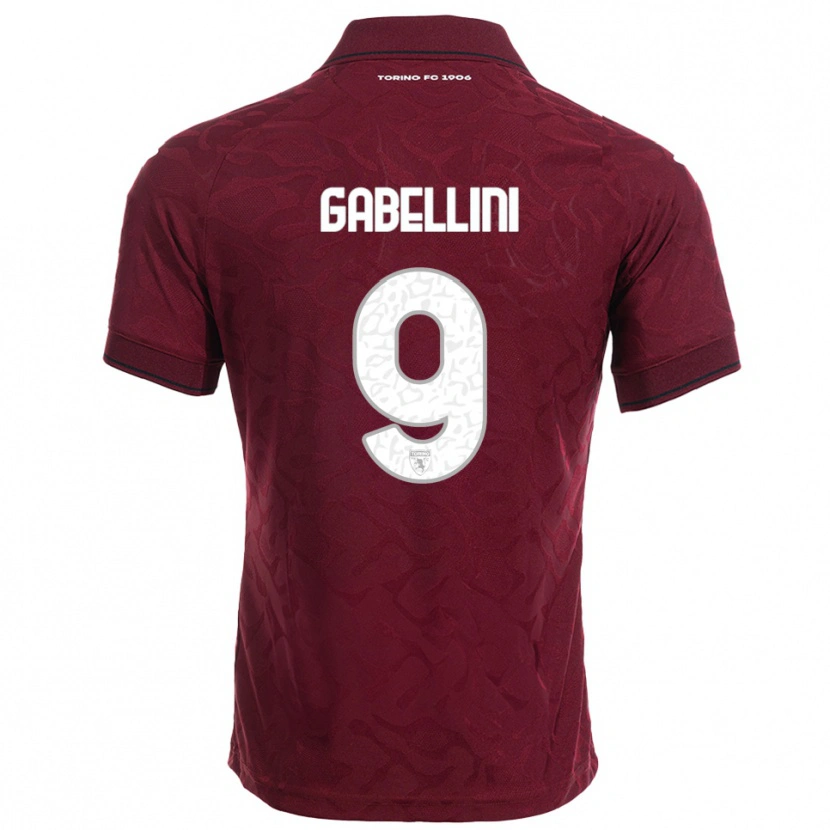 Danxen Homem Camisola Tommaso Gabellini #9 Borgonha Branco Principal 2025/26 Camisa