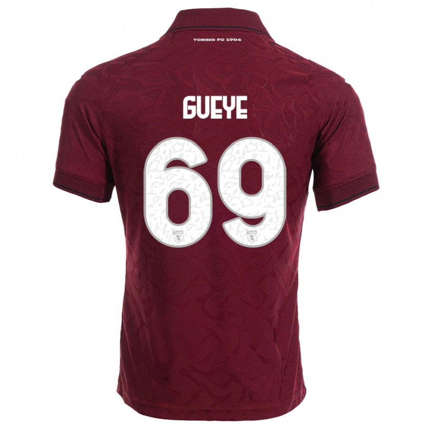 Danxen Homem Camisola Ousmane Gueye #69 Borgonha Branco Principal 2025/26 Camisa