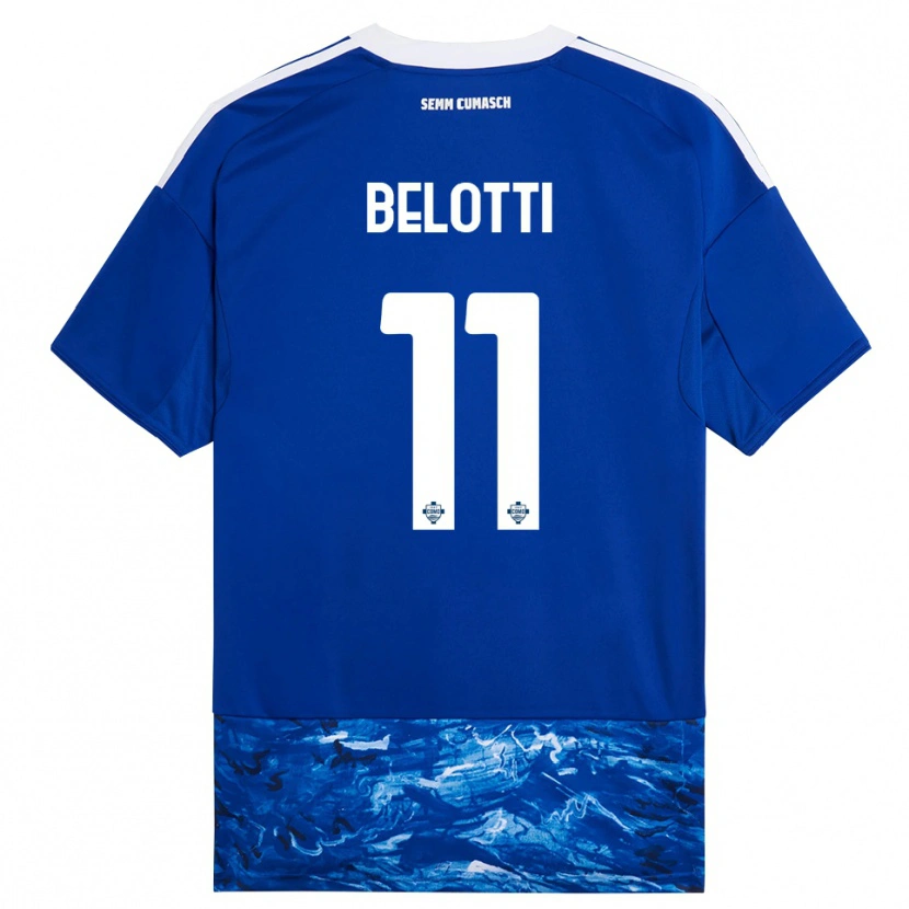 Danxen Homem Camisola Andrea Belotti #11 Azul Branco Principal 2025/26 Camisa