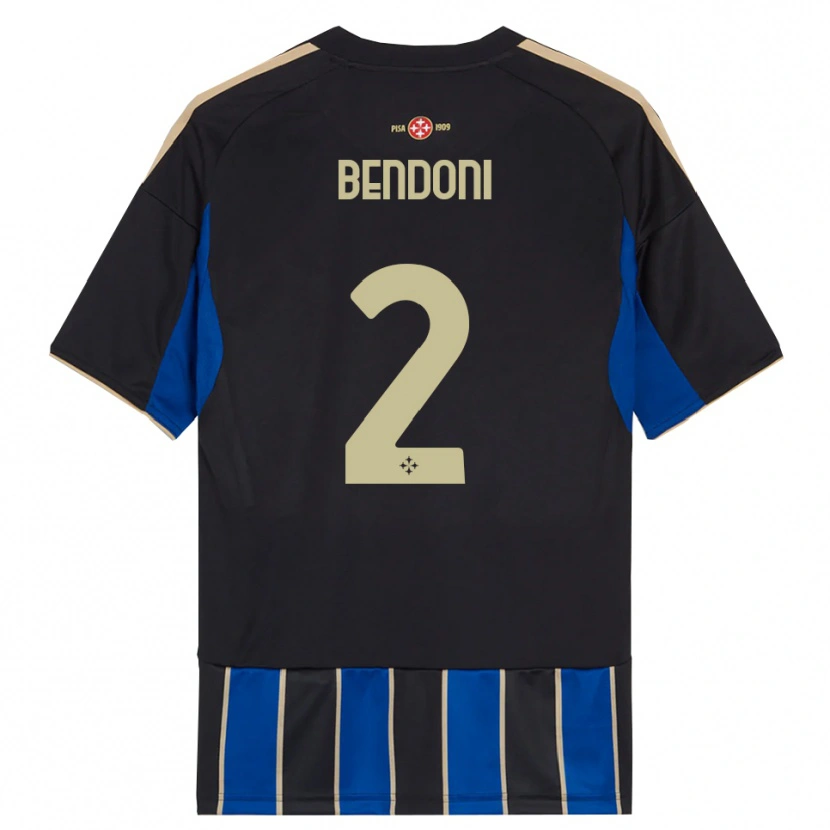 Danxen Homem Camisola Marco Bendoni #2 Preto Azul Principal 2025/26 Camisa