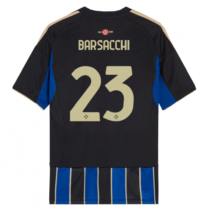 Danxen Homem Camisola Cristian Barsacchi #23 Preto Azul Principal 2025/26 Camisa